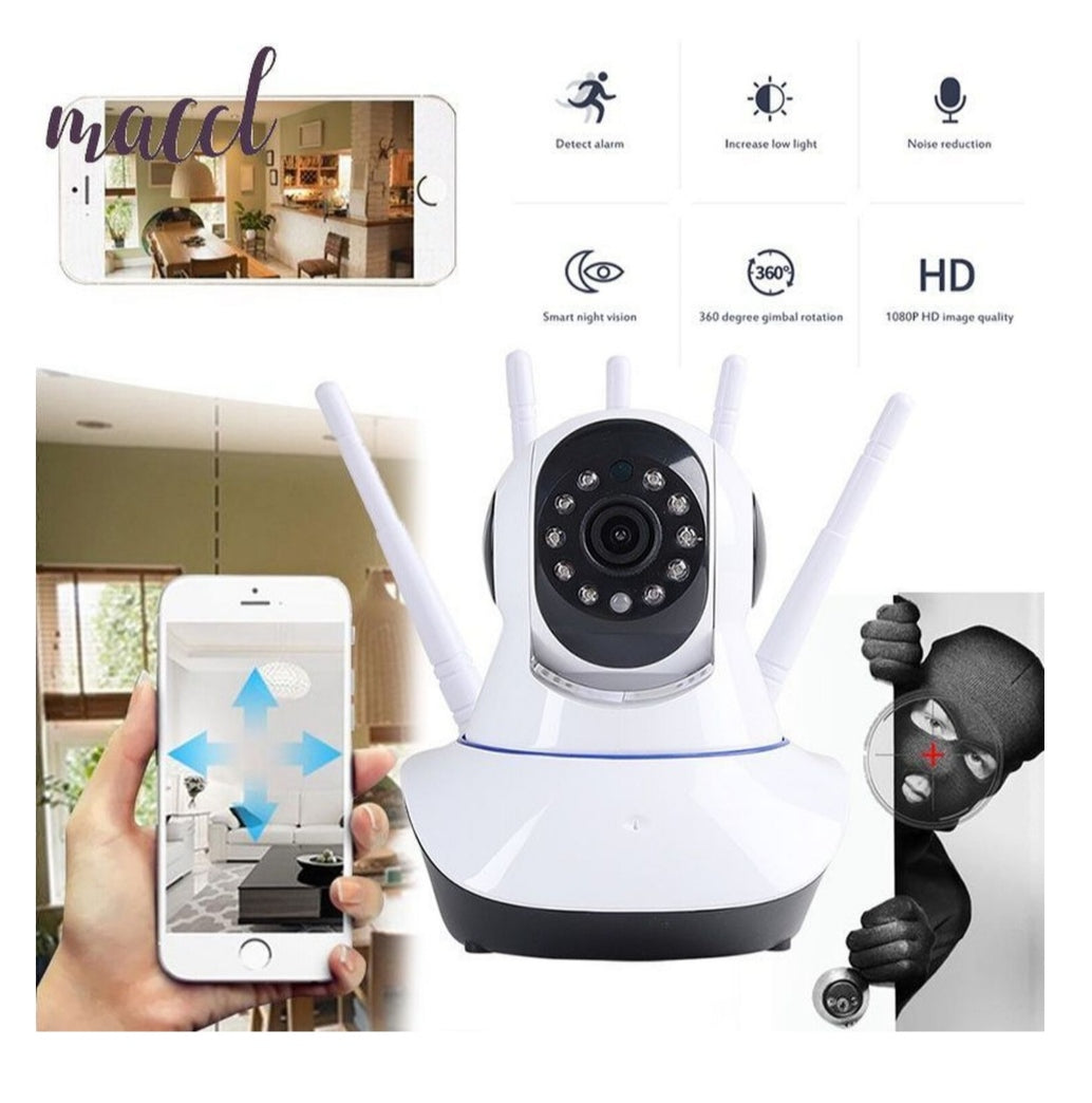 CAMARA WIFI IP DE VIGILANCIA 5 ANTENAS VISION NOCTURNA