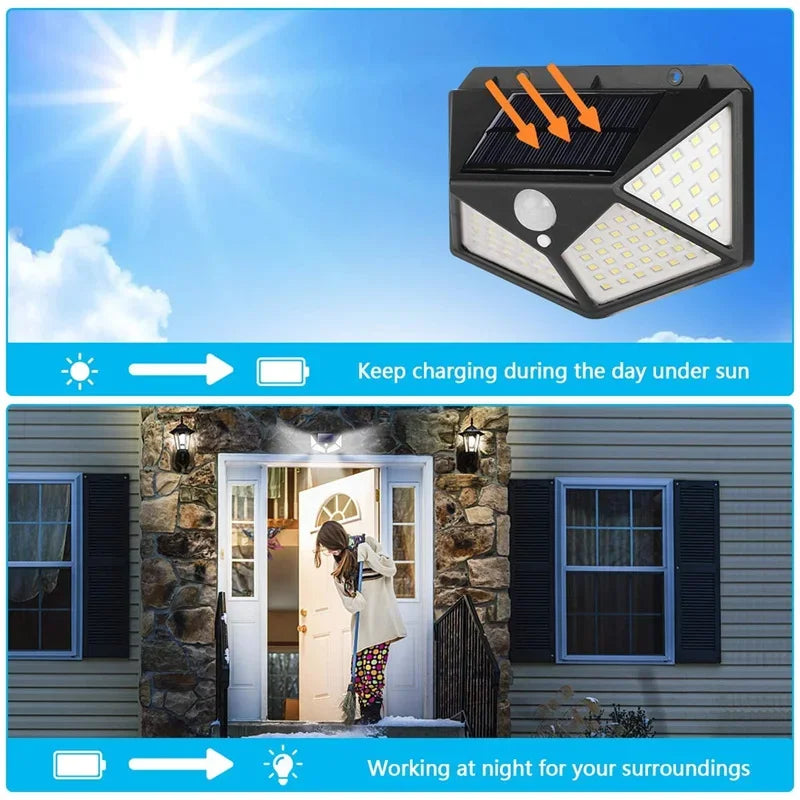 Lampara LED Solar Inalambricas Para Exteriores